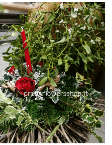 centro tavola vischio